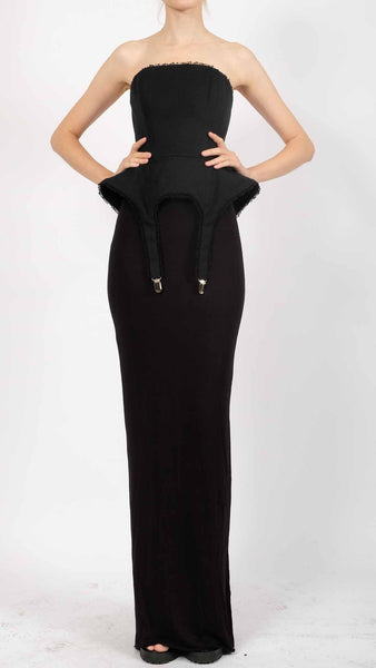 Canvas Corset Belt with Front Clips and Silk Tie by David's Road