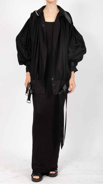 Cotton Jacket with Balloon Sleeves by David's Road