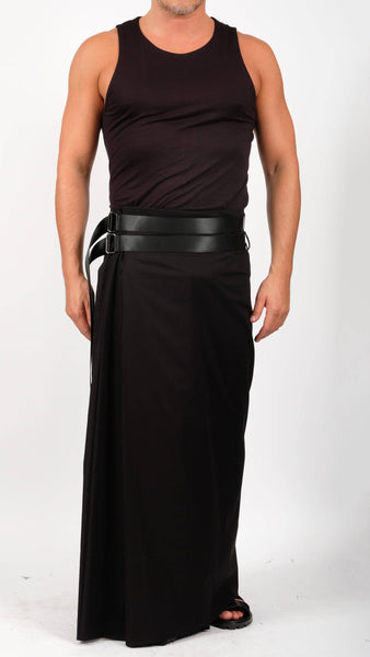 Cotton Maxi Skirt with Fluid Finish by David's Road