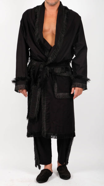 Cotton Midi Robe with Tassels by David's Road