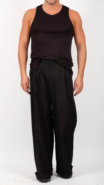Cotton Wide Leg Pants by David's Road