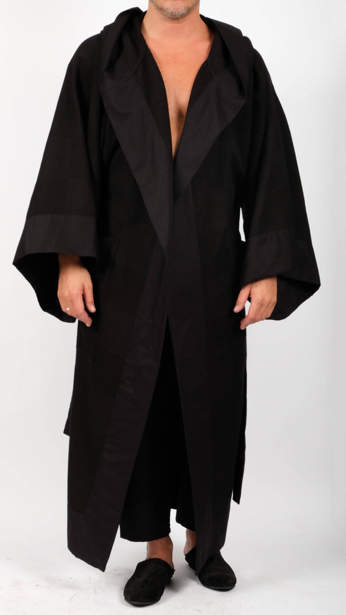 L-Peach Women's Long Cardigan Nightgown - Flared Sleeves, Oversized Maxi Kimono Cover Up, Cotton Robe For Home & Beach