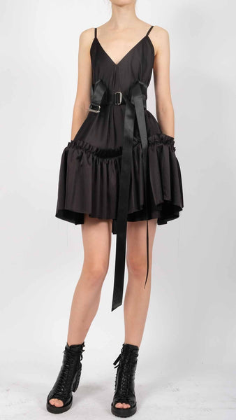 Silk Dress with Straps Mini by David's Road