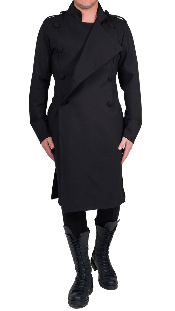 Stretch Military Style Long Jacket David's Road US