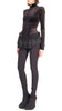 Stretch Velvet Turtleneck with Tassels by David's Road