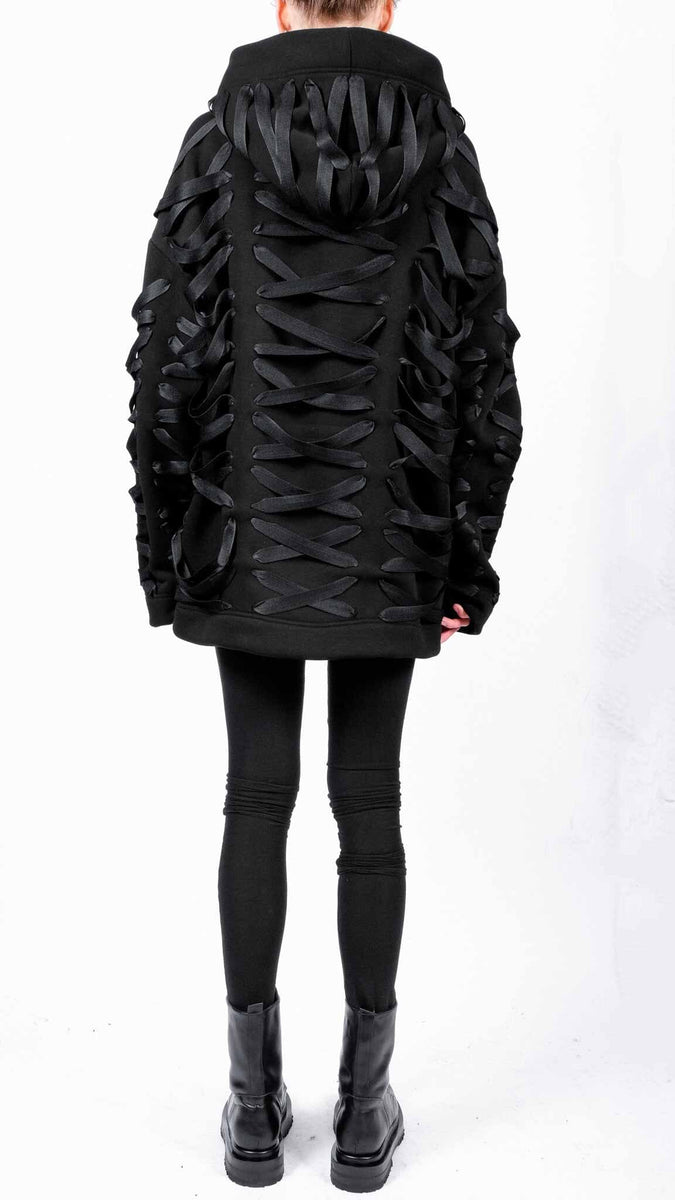 Sweatshirt Hoodie with Laces