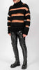Turtleneck with Knitted Stripes by David's Road