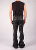 Bootcut Slim Leather Effect Trousers by David's Road 