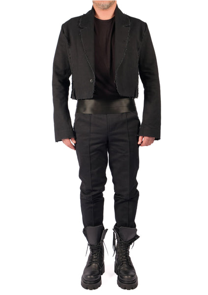 Canvas Blazer Crop by David's Road 