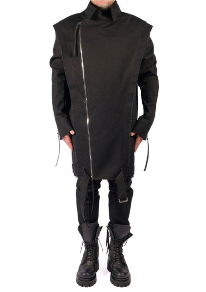 Canvas Coat with Zippers by David's Road 