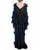 Chiffon Dress with Fur Details by David's Road 