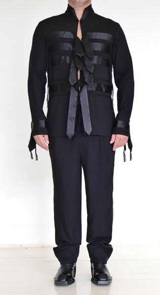 Cotton Blazer with Ribbons by David's Road 