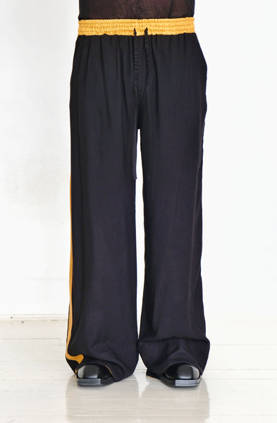 Cotton Pants with Yellow Accents by David's Road 