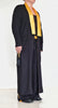 Cotton Robe with Yellow Accents by David's Road 