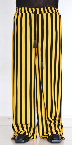 Cotton Stripe Wide Pants by David's Road 