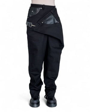 Denim Trousers with Leather by David's Road 