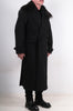 Double Breasted Long Coat with Faux Fur Collar by David's Road 