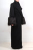 Double Breasted Maxi Coat with Faux Fur Cuffs by David's Road 