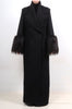 Double Breasted Maxi Coat with Faux Fur Cuffs by David's Road 