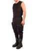 Drop Crotch Sweatshirt Trousers with Zippered Pockets by David's Road 