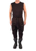 Drop Crotch Sweatshirt Trousers with Zippered Pockets by David's Road 