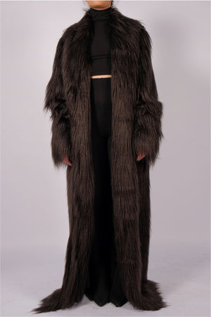 Faux Fur Maxi Coat by David's Road 