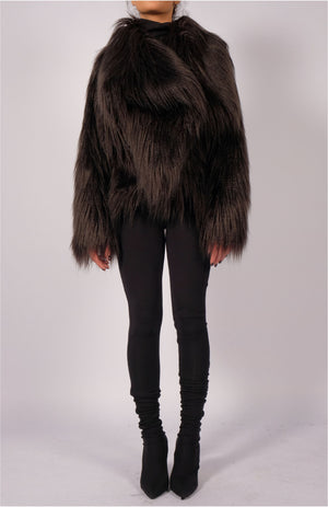 Faux Fur Short Coat by David's Road 