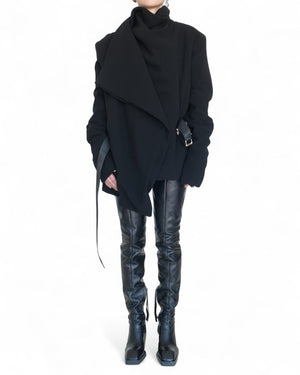Georgette Padded Jacket with Belt by David's Road 