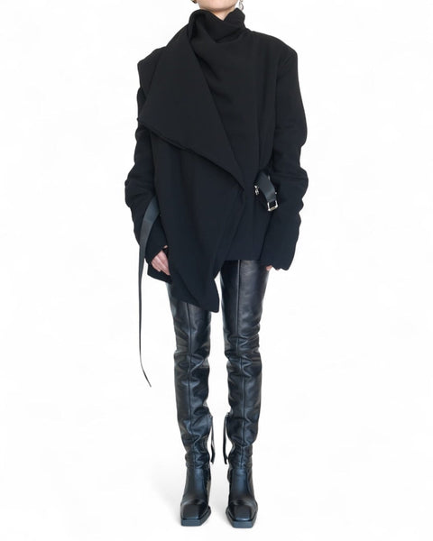 Georgette Padded Jacket with Belt by David's Road 