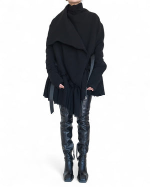 Georgette Padded Jacket with Ruffles by David's Road 