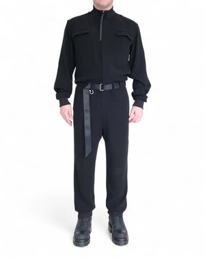 Georgette Zip Jumpsuit by David's Road 