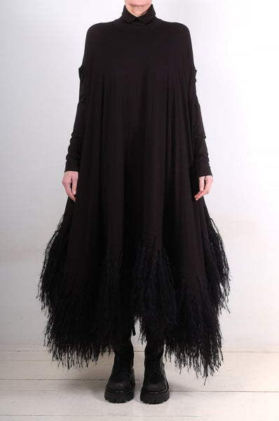 Jersey Maxi Dress with Fringes by David's Road 