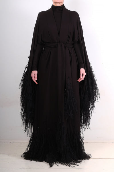 Jersey Maxi Kimono with Fringes by David's Road 