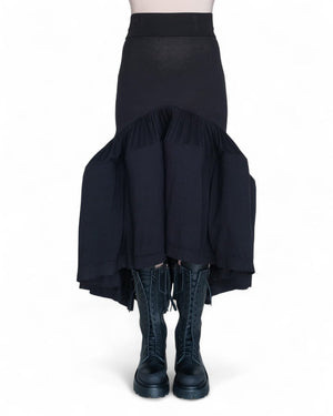 Jersey Skirt with Ruffles by David's Road 