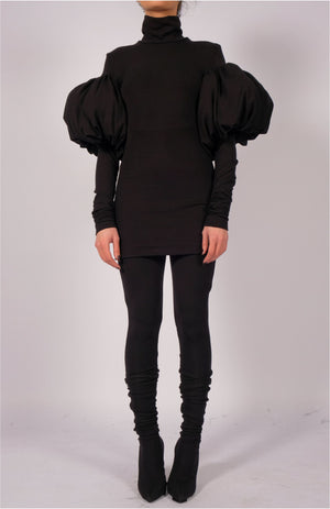 Jersey Top with Puffy Sleeves by David's Road 