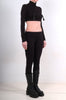 Jersey Turtleneck Crop with Tassel by David's Road 