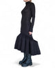 Jersey Turtleneck Dress with Ruffles by David's Road 