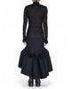 Jersey Turtleneck Dress with Ruffles by David's Road 