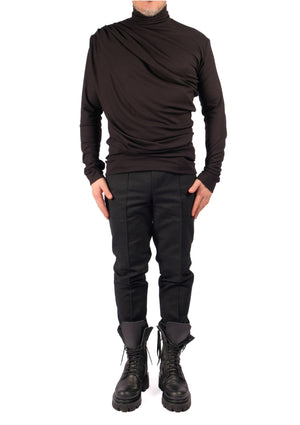 Jersey Turtleneck with Draping by David's Road 