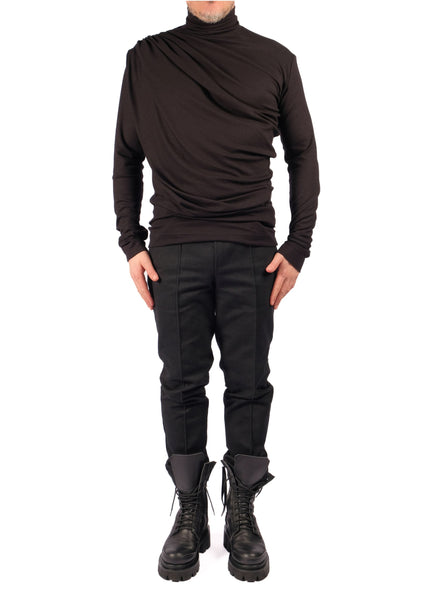 Jersey Turtleneck with Draping by David's Road 