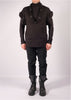 Jersey Turtleneck with V-Neck Detail by David's Road 