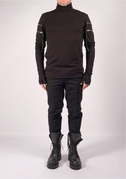 Jersey Turtleneck with Zippers by David's Road 