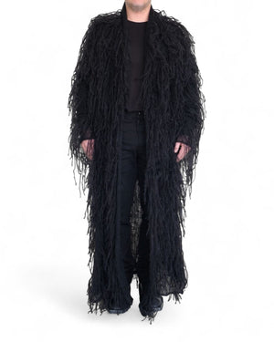 Knitted Coat/Cardigan with Fringes by David's Road 
