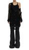 Knitted Cotton Sequin V-Neck Top by David's Road 
