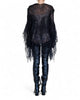 Knitted Long Sleeve Sweater with Fringes by David's Road 