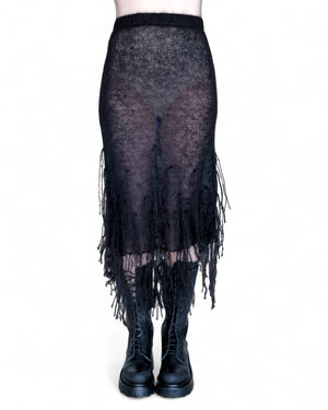 Knitted Skirt with Fringes by David's Road 