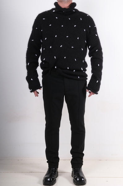 Knitted Turtleneck with Polka Dots by David's Road US 