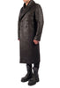 Leather Effect Double Breasted Coat by David's Road 