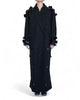 Long Boiled Wool Blazer with Applications by David's Road 