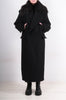 Long Double Breasted Coat with Faux Fur Collar by David's Road 